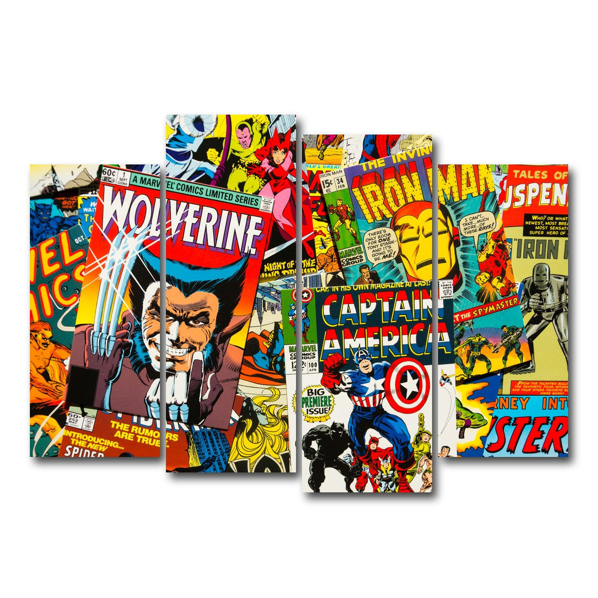 AUTO-MOCKUP WHITE | Comic Covers | 4 Piece | Gallery Wrap Canvas | group=4_normal