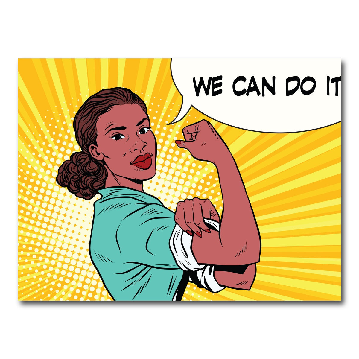 AUTO-MOCKUP WHITE | Comic We Can Do It | 1 Piece | Gallery Wrap Canvas | group=4x3