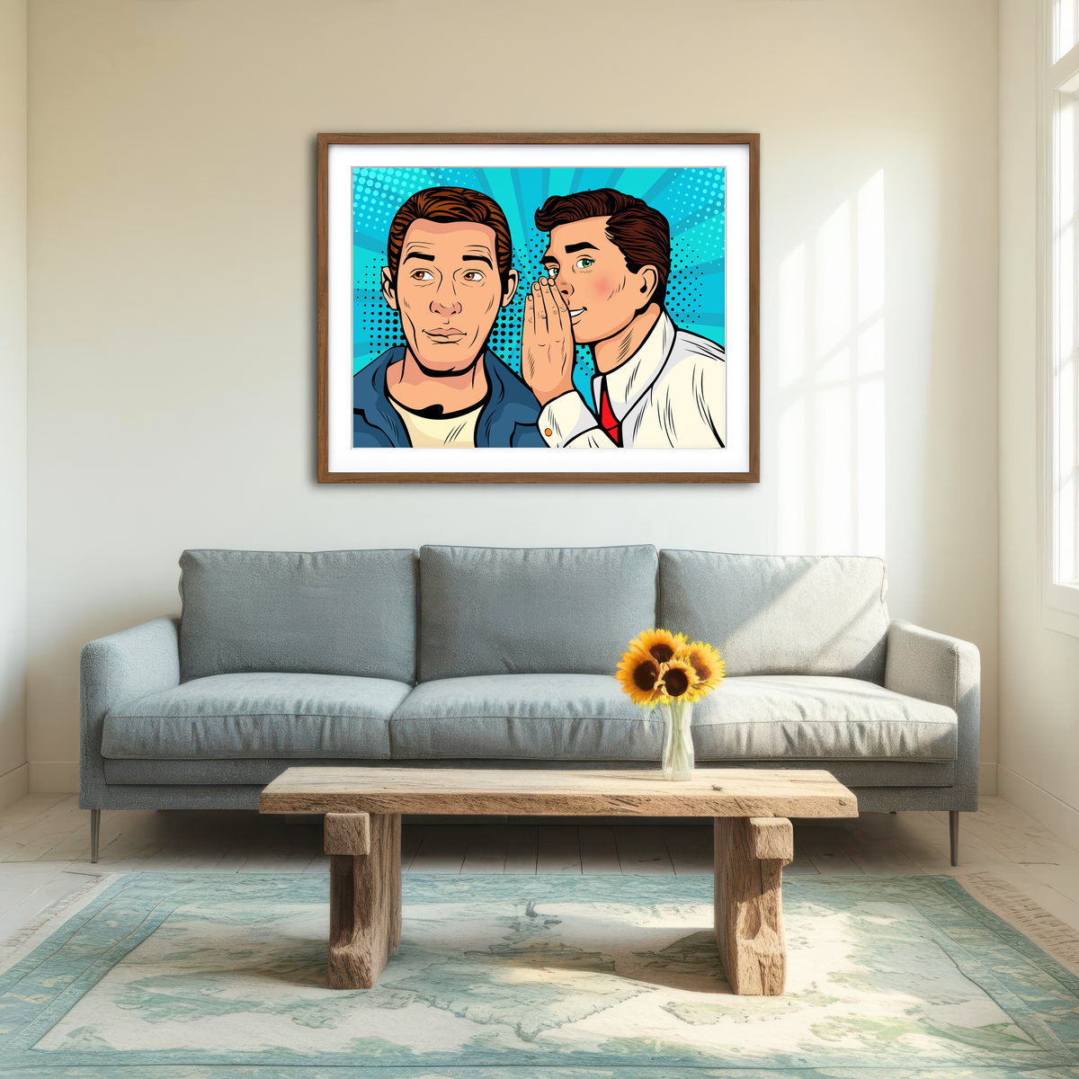 AUTO-MOCKUP ROOM | Comic Whisper Wall Art