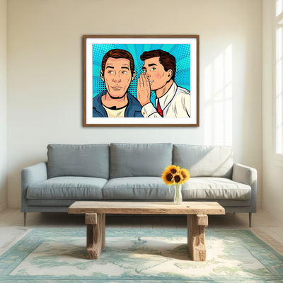 AUTO-MOCKUP ROOM | Comic Whisper Wall Art