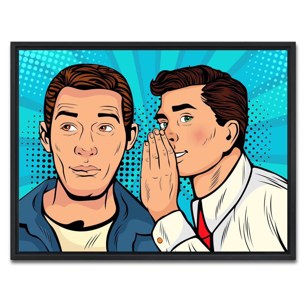 AUTO-MOCKUP WHITE | Comic Whisper | 1 Piece | Black Framed Canvas | group=4x3