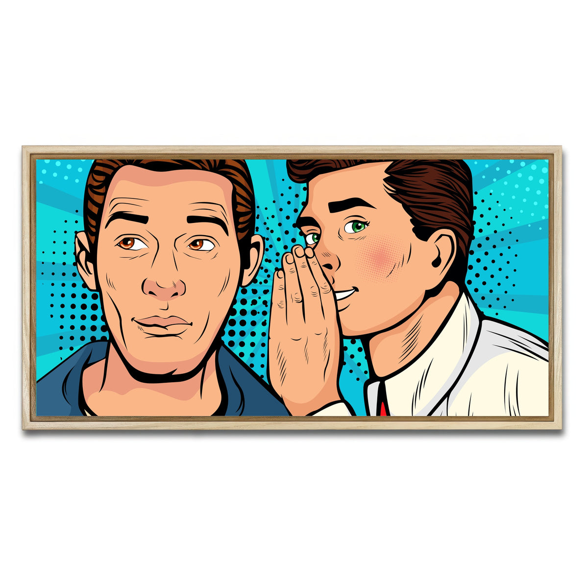 AUTO-MOCKUP WHITE | Comic Whisper | 1 Piece | Natural Framed Canvas | group=2x1