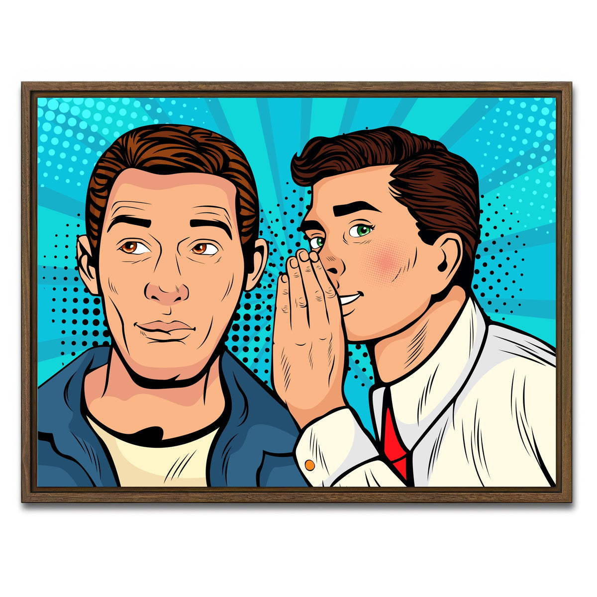 AUTO-MOCKUP WHITE | Comic Whisper | 1 Piece | Walnut Framed Canvas | group=4x3