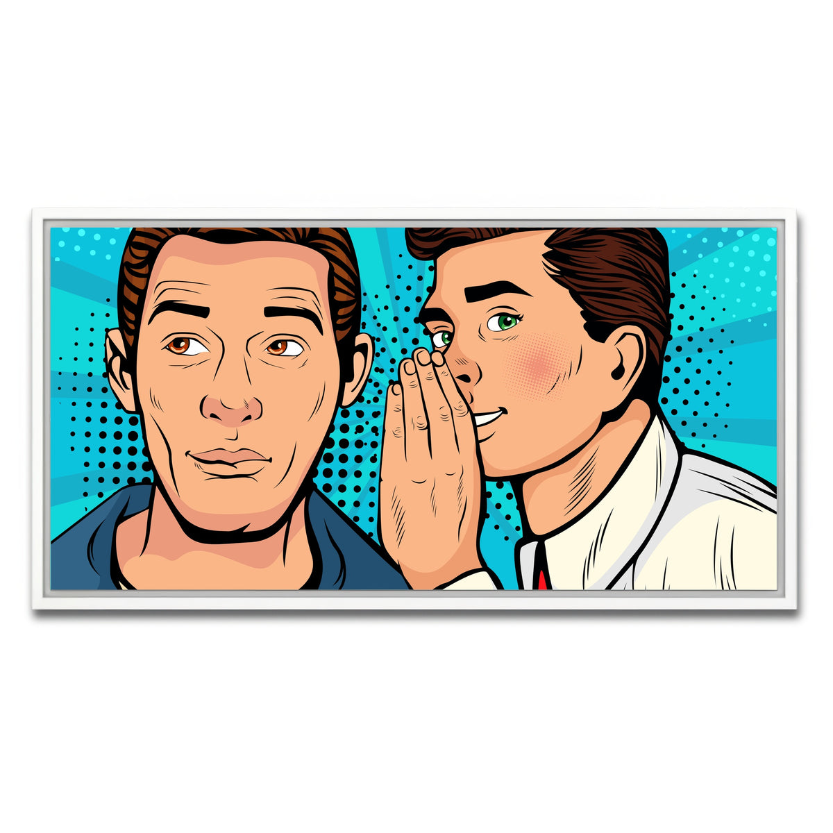 AUTO-MOCKUP WHITE | Comic Whisper | 1 Piece | White Framed Canvas | group=2x1