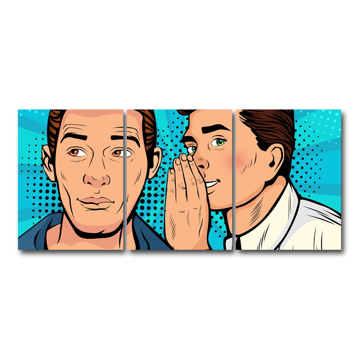 AUTO-MOCKUP WHITE | Comic Whisper | 3 Piece | Gallery Wrap Canvas | group=18x24