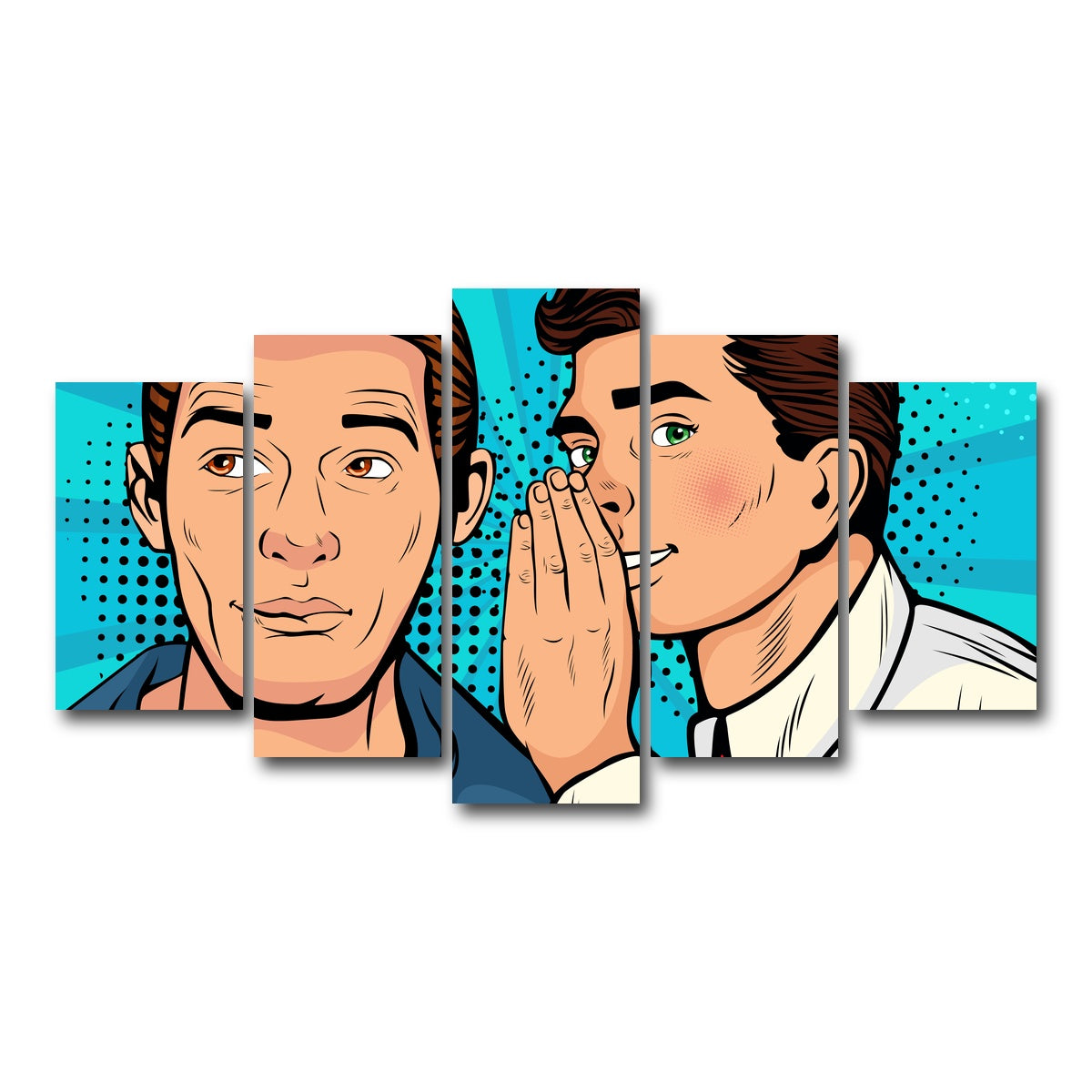 AUTO-MOCKUP WHITE | Comic Whisper | 5 Piece | Gallery Wrap Canvas | group=5_normal