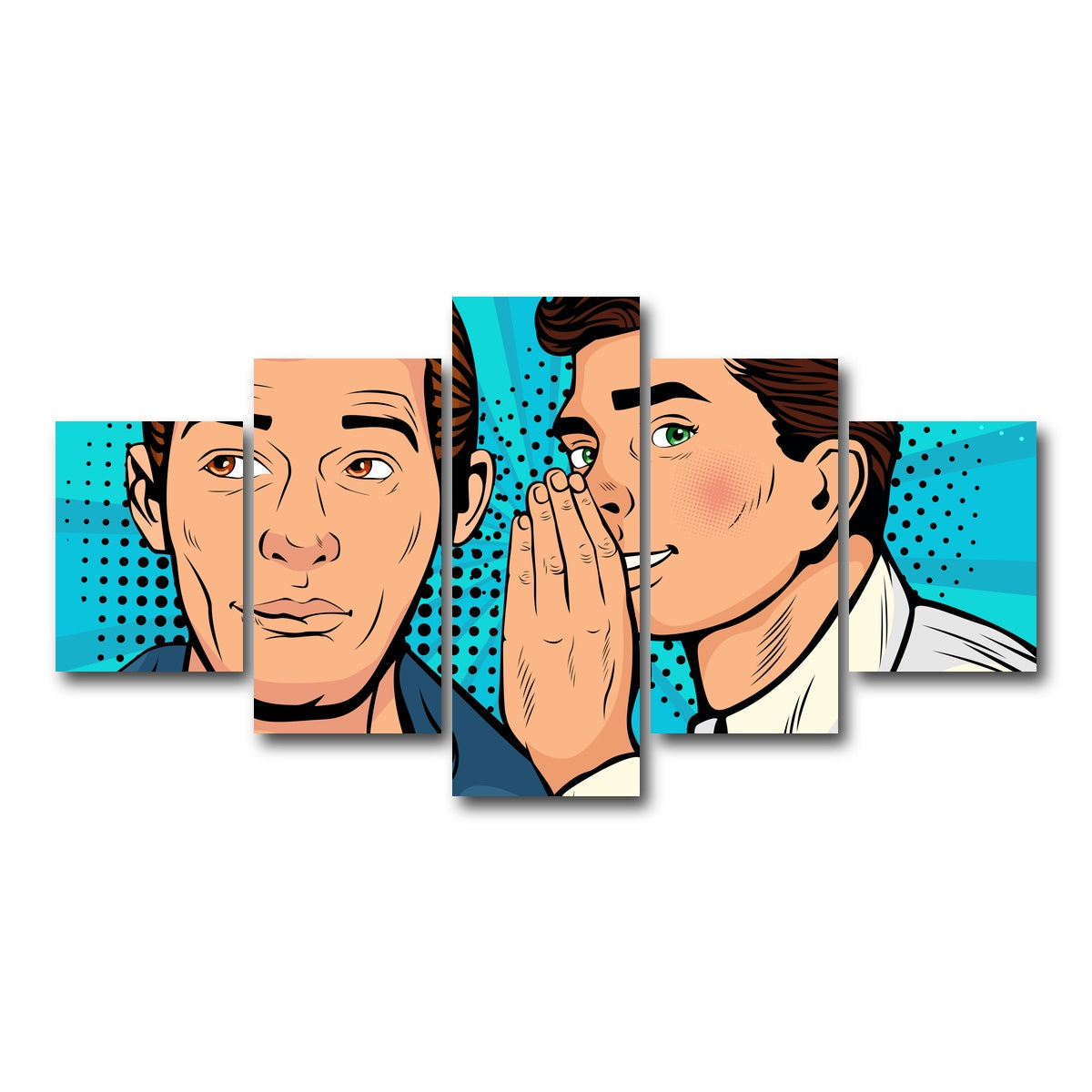 AUTO-MOCKUP WHITE | Comic Whisper | 5 Piece | Gallery Wrap Canvas | group=5_short