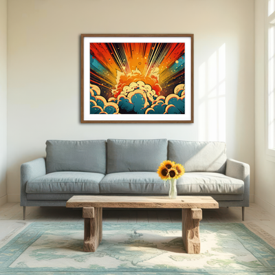 AUTO-MOCKUP ROOM | Comic Book Explosion Wall Art