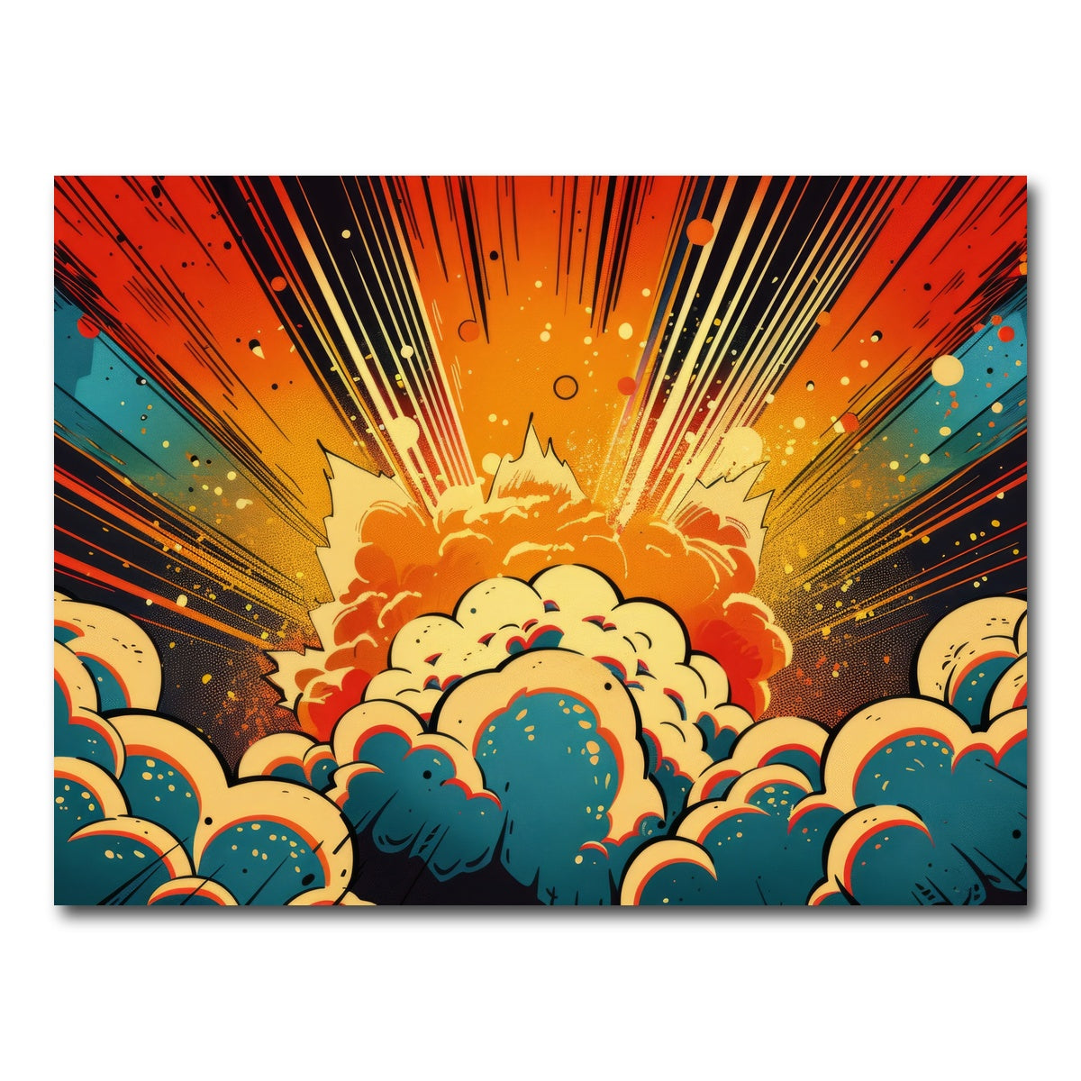 AUTO-MOCKUP WHITE | Comic book explosion | 1 Piece | Gallery Wrap Canvas | group=4x3