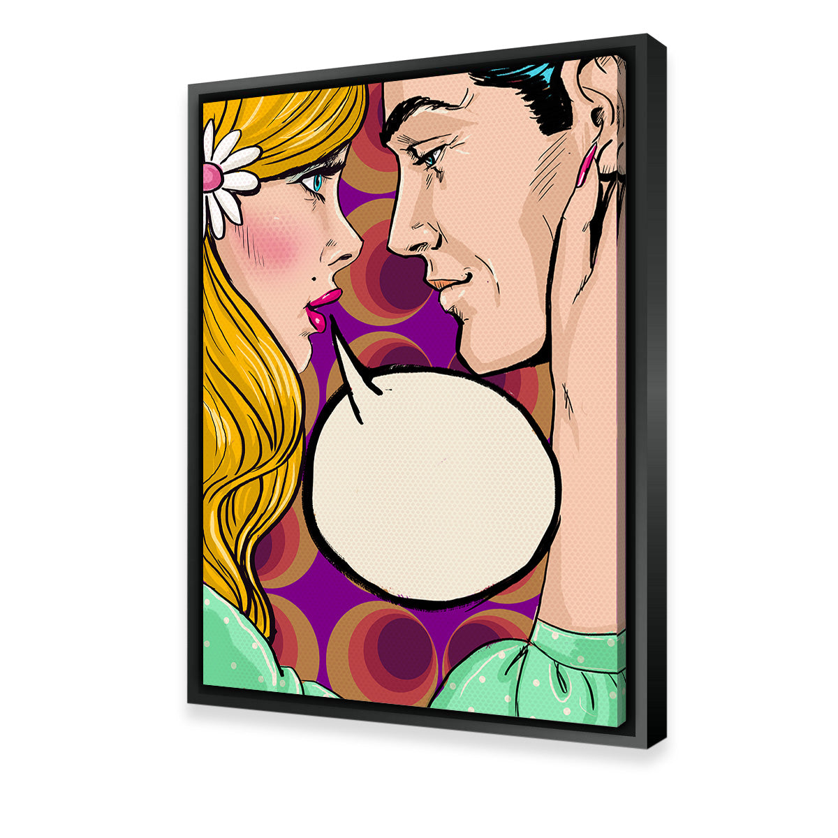 Comic First Kiss Wall Art