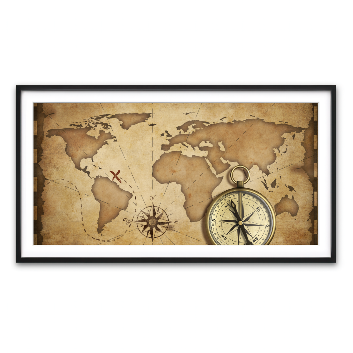 Framed Print 2x1 Black