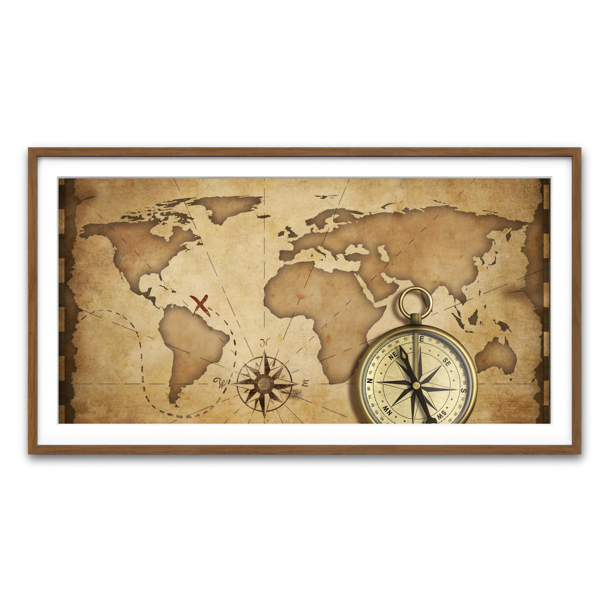 Framed Print 2x1 Walnut