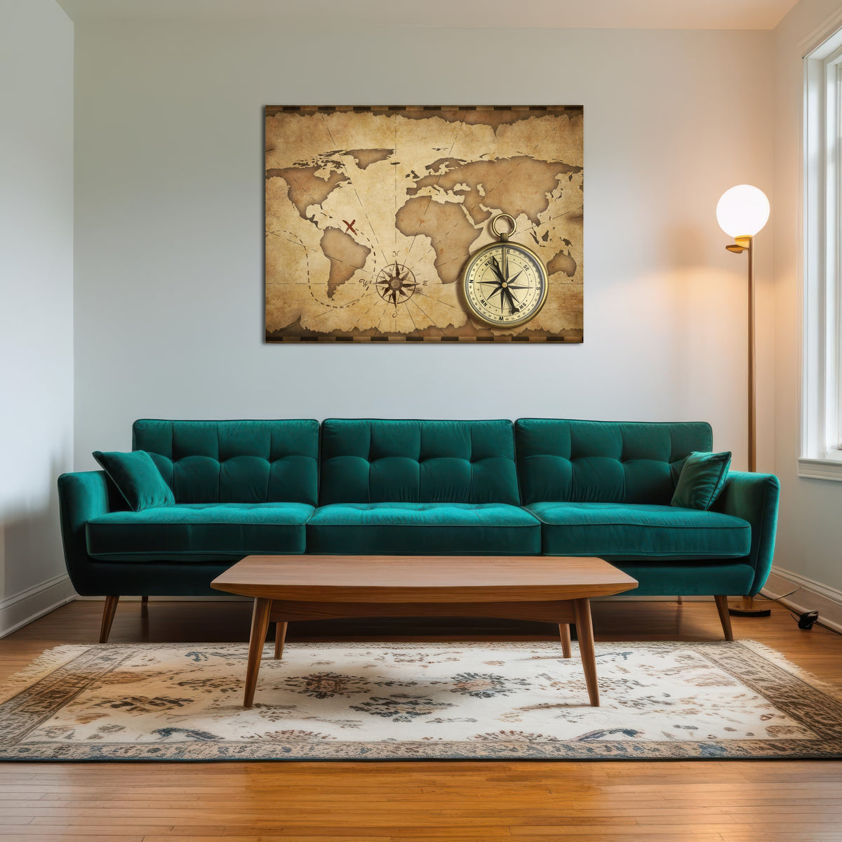 AUTO-MOCKUP ROOM | Compass and Map