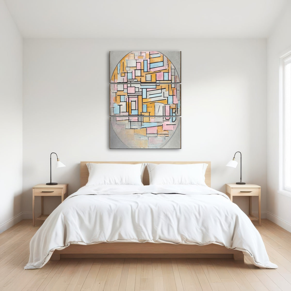 AUTO-MOCKUP ROOM | Compositie in ovaal met kleurvlakken