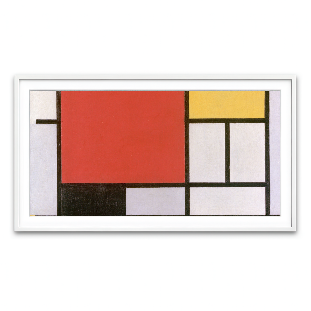 Framed Print 2x1 White