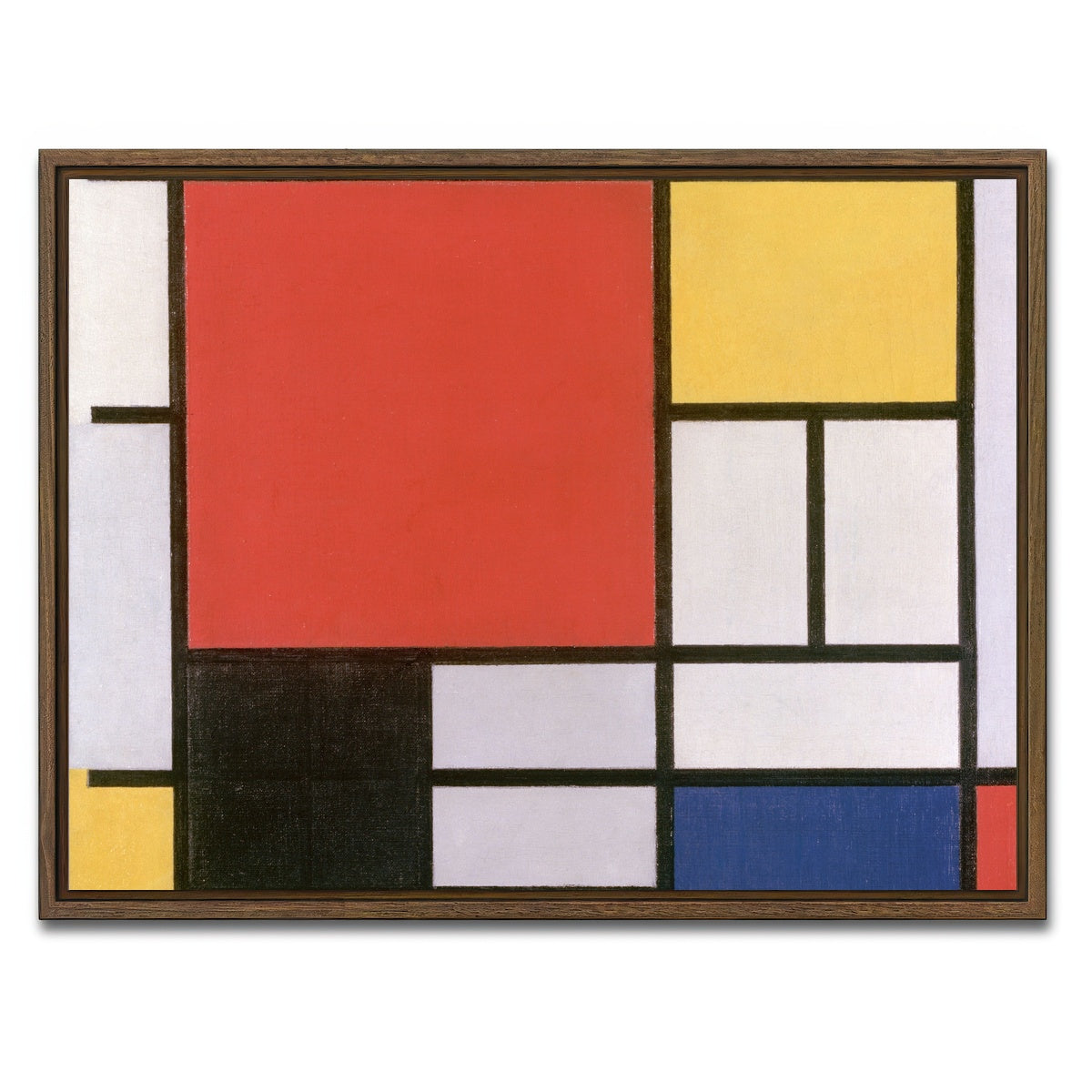 AUTO-MOCKUP WHITE | Composition No III | 1 Piece | Walnut Framed Canvas | group=4x3