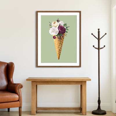 AUTO-MOCKUP ROOM | Cone Flower Canvas Art Wall Art