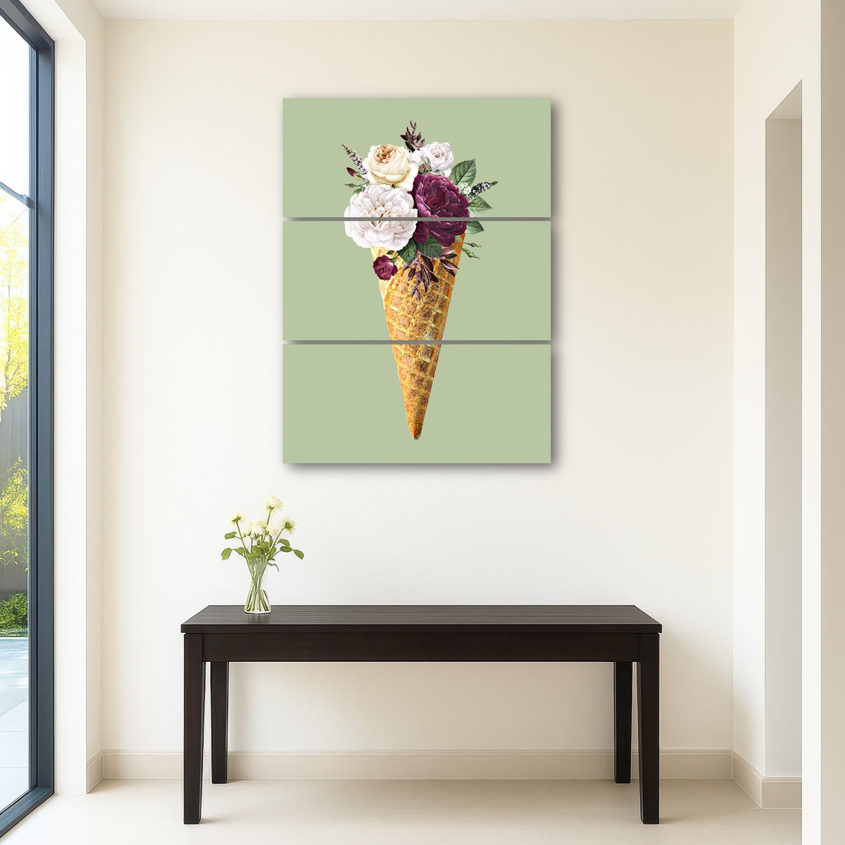 AUTO-MOCKUP ROOM | Cone flower canvas art