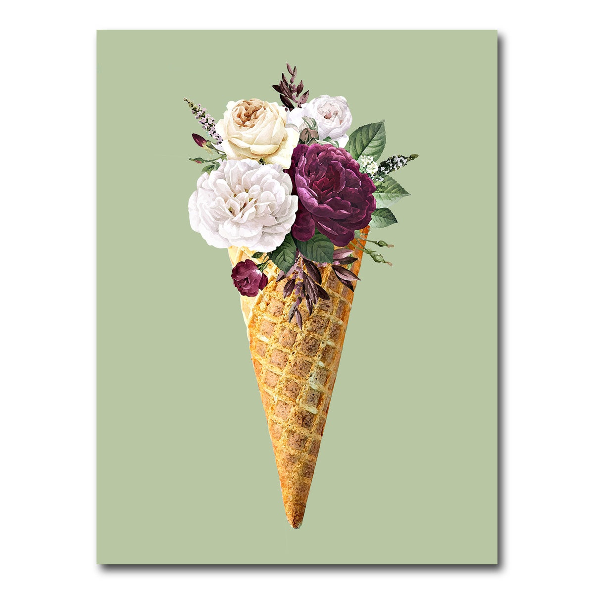 AUTO-MOCKUP WHITE | Cone flower canvas art | 1 Piece | Gallery Wrap Canvas | group=3x4