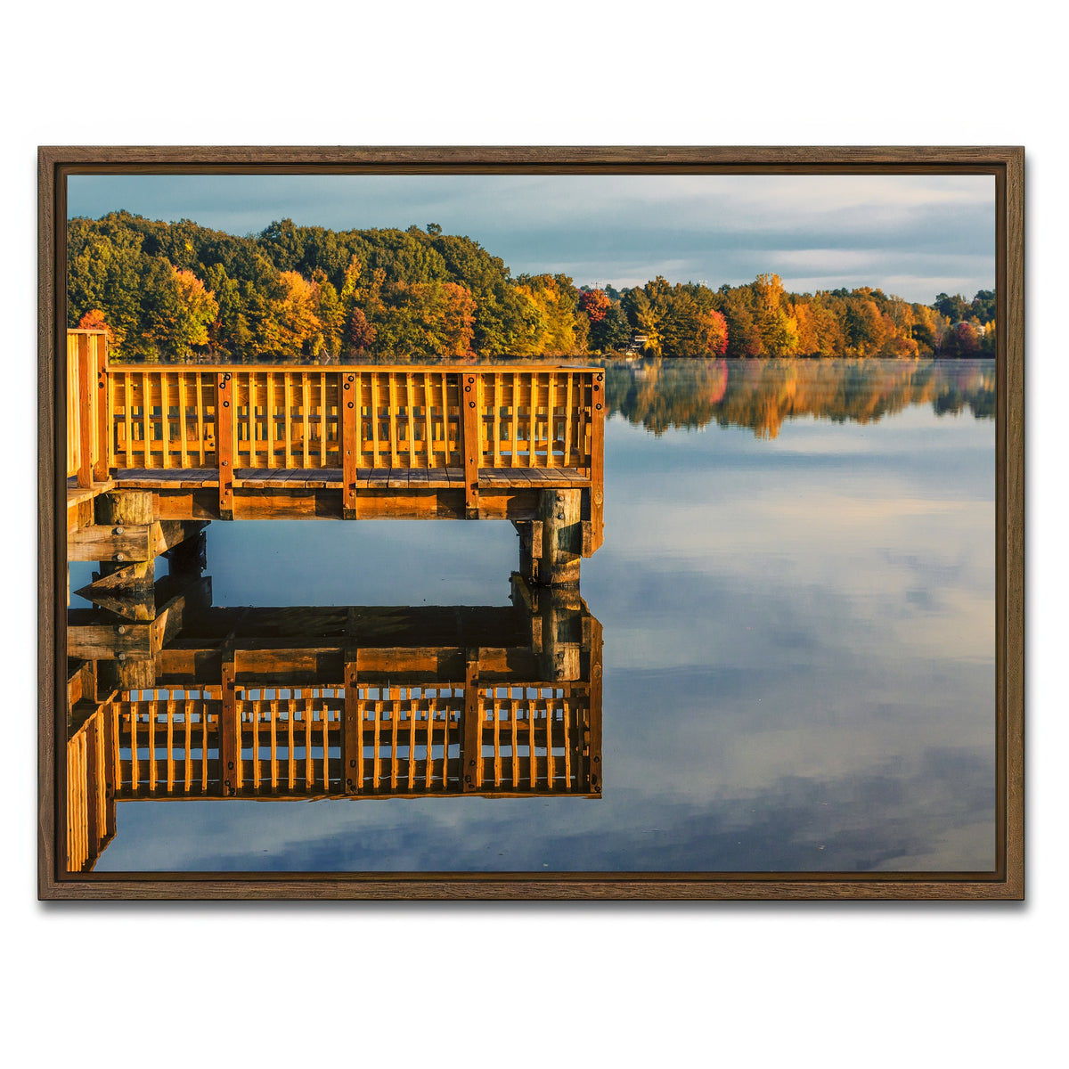 AUTO-MOCKUP WHITE | Connecticut Autumn | 1 Piece | Walnut Framed Canvas | group=4x3