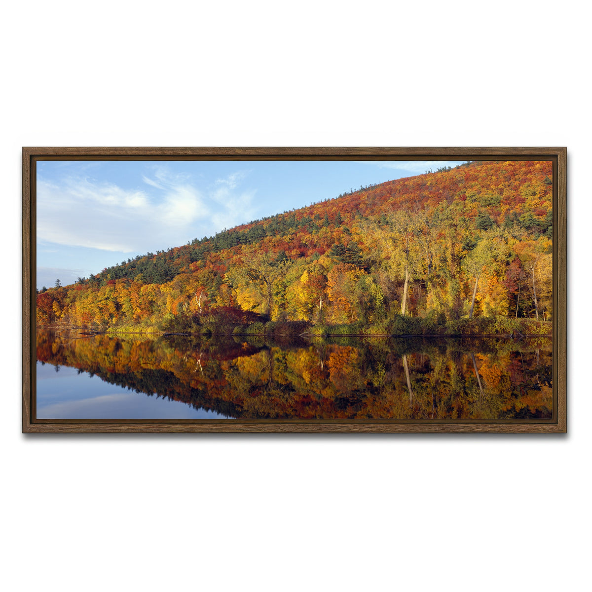 AUTO-MOCKUP WHITE | Connecticut River | 1 Piece | Walnut Framed Canvas | group=2x1