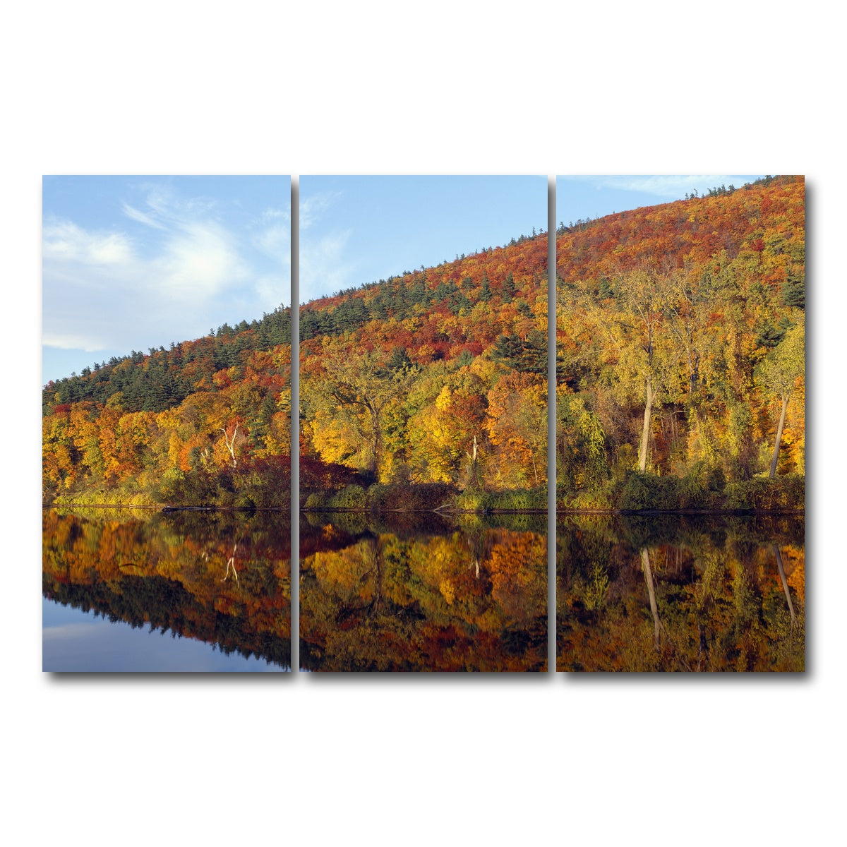 AUTO-MOCKUP WHITE | Connecticut River | 3 Piece | Gallery Wrap Canvas | group=12x24