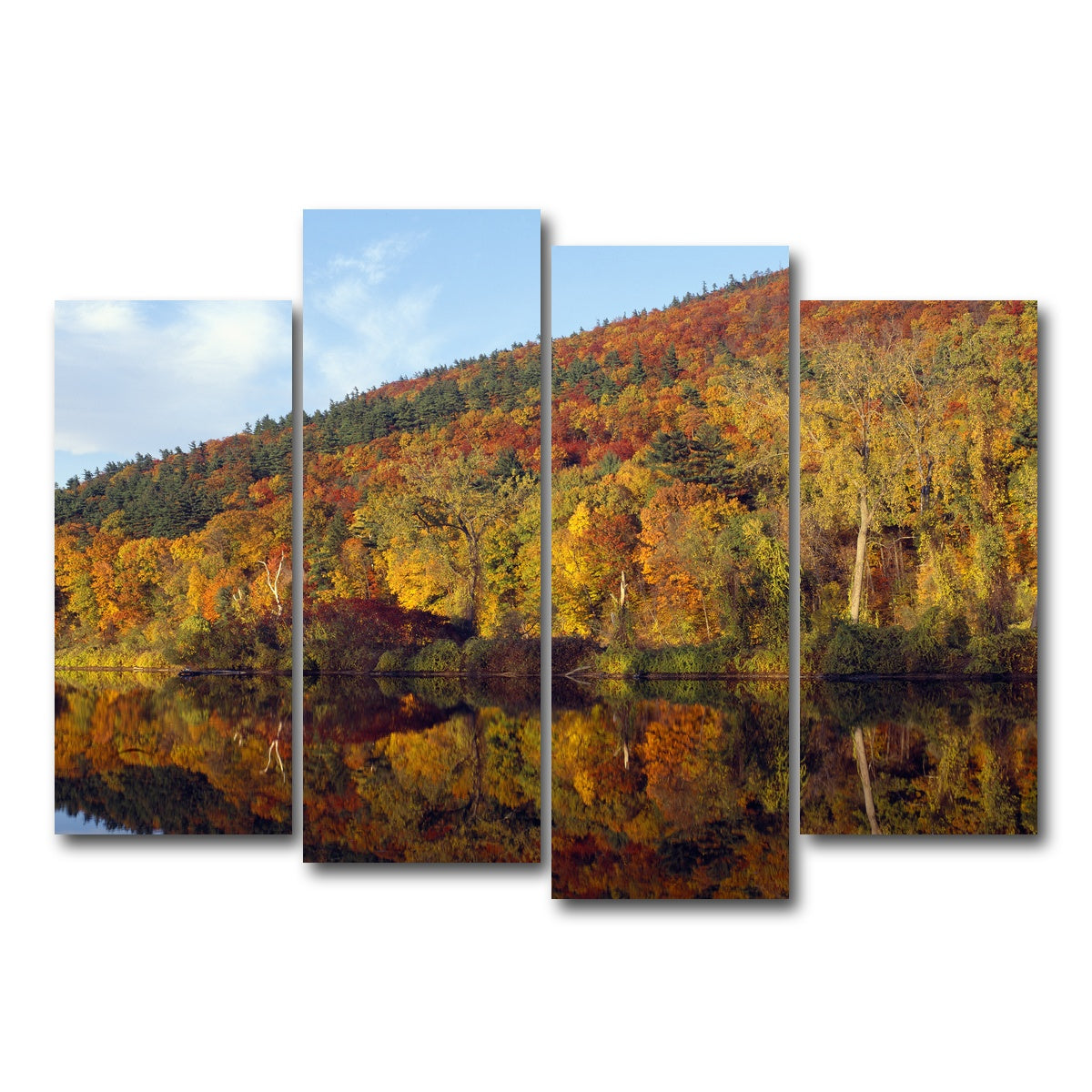 AUTO-MOCKUP WHITE | Connecticut River | 4 Piece | Gallery Wrap Canvas | group=4_normal