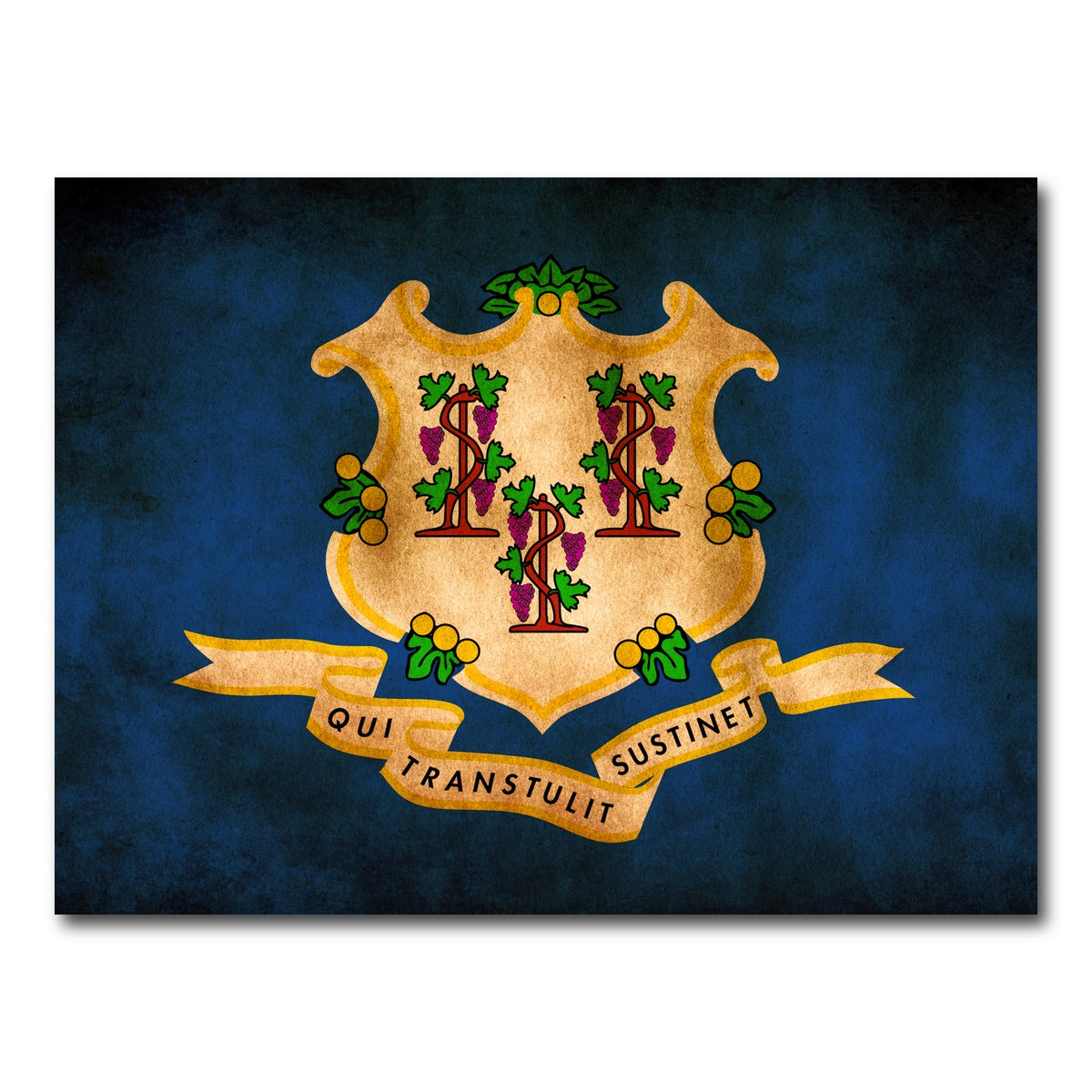 AUTO-MOCKUP WHITE | Connecticut State Flag | 1 Piece | Gallery Wrap Canvas | group=4x3