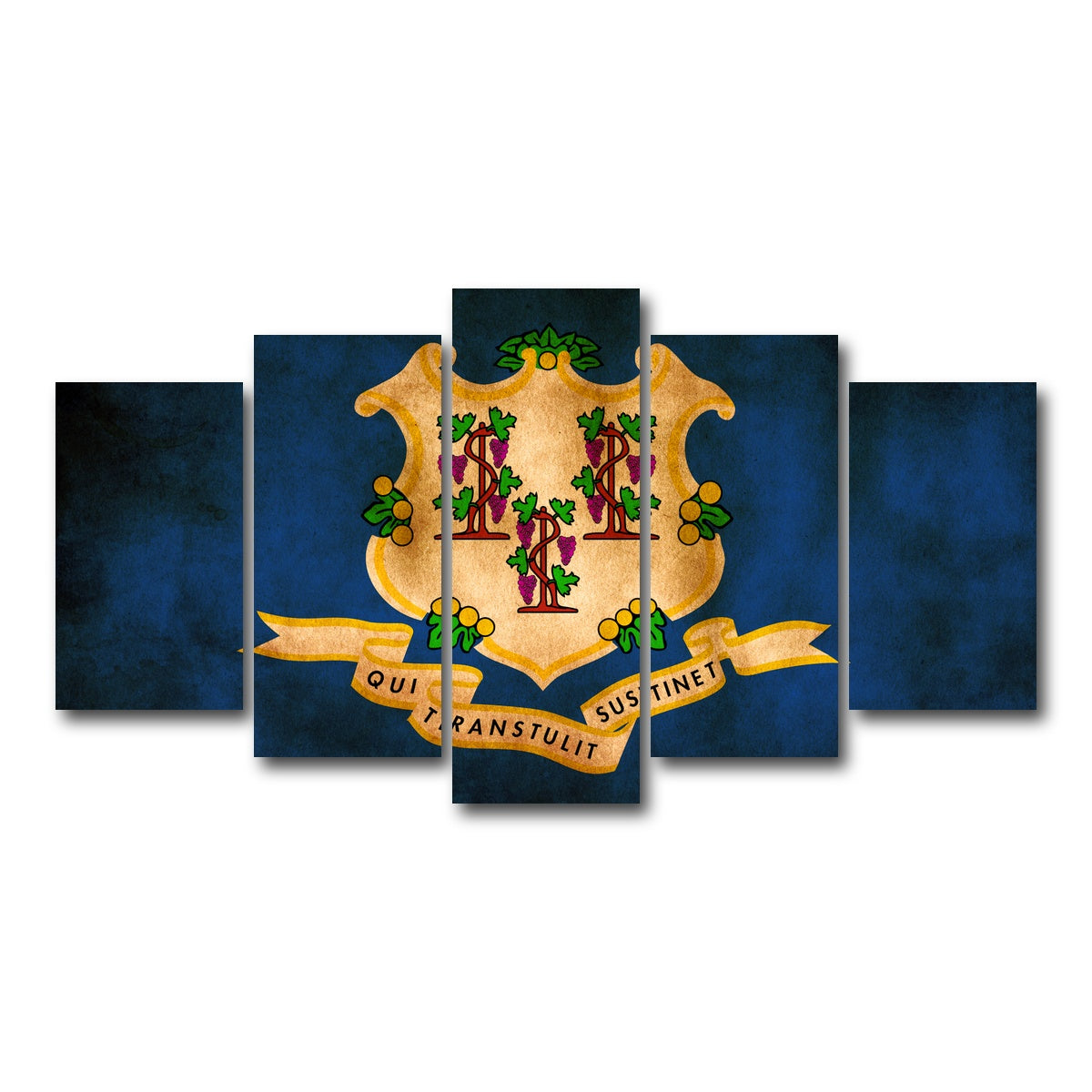 AUTO-MOCKUP WHITE | Connecticut State Flag | 5 Piece | Gallery Wrap Canvas | group=5_normal