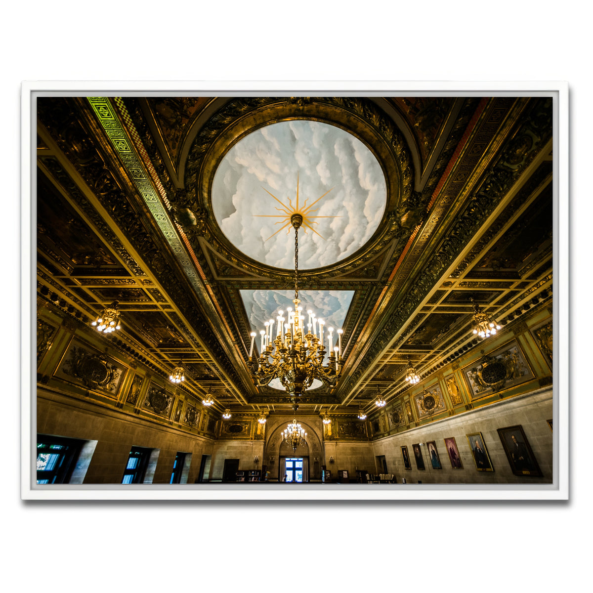AUTO-MOCKUP WHITE | Connecticut State Library - Interior | 1 Piece | White Framed Canvas | group=4x3