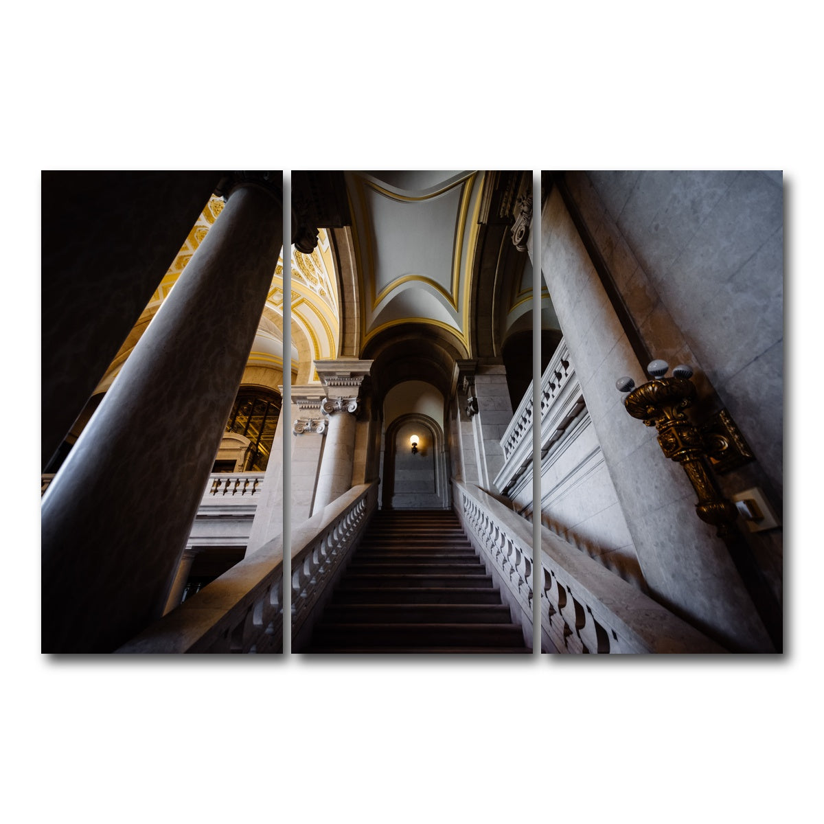 AUTO-MOCKUP WHITE | Connecticut State Library | 3 Piece | Gallery Wrap Canvas | group=12x24