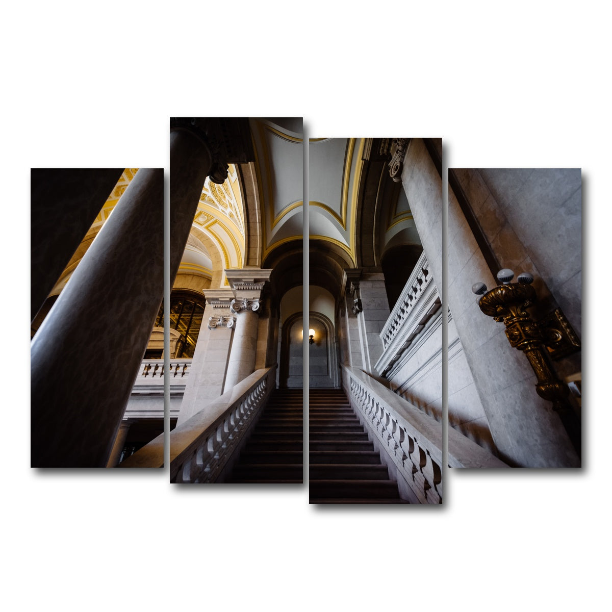 AUTO-MOCKUP WHITE | Connecticut State Library | 4 Piece | Gallery Wrap Canvas | group=4_normal