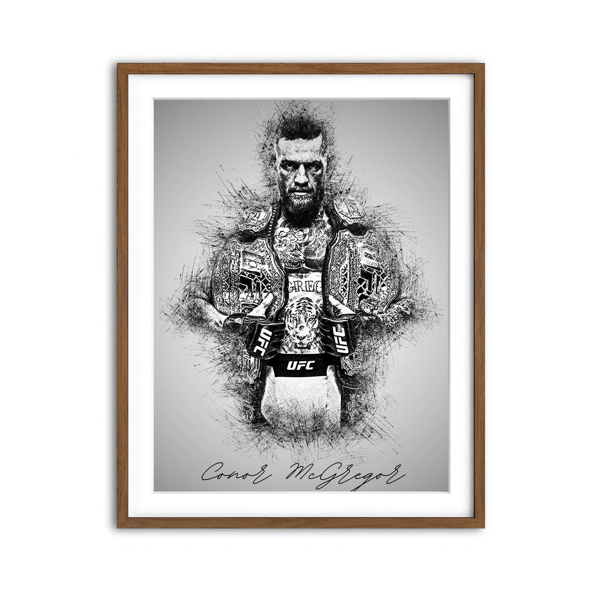 Framed Print 3x4 Walnut