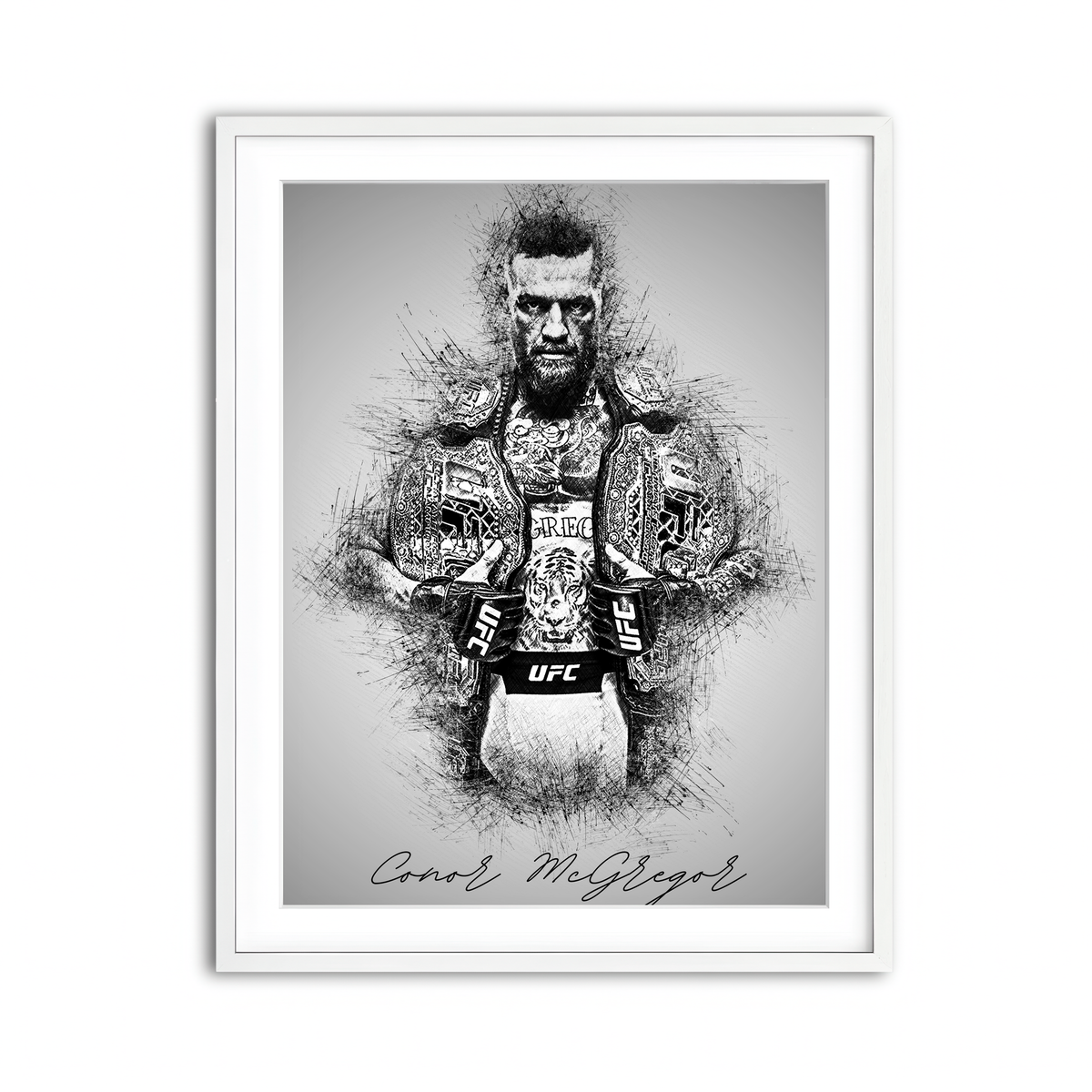 Framed Print 3x4 White
