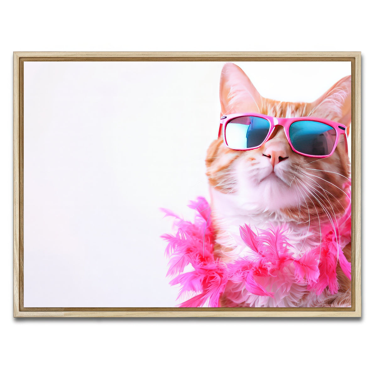 AUTO-MOCKUP WHITE | Cool Cat | 1 Piece | Natural Framed Canvas | group=4x3