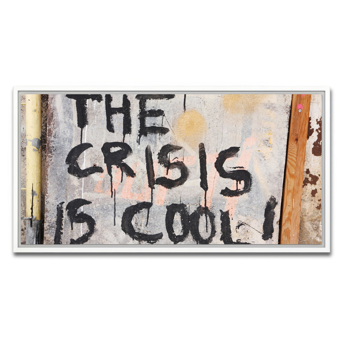 AUTO-MOCKUP WHITE | Cool Crisis - Berlin | 1 Piece | White Framed Canvas | group=2x1