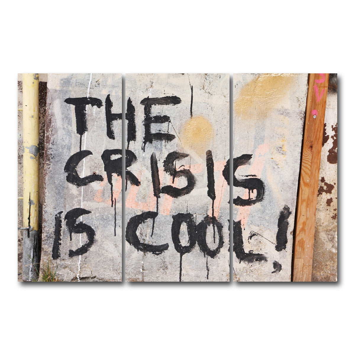 AUTO-MOCKUP WHITE | Cool Crisis - Berlin | 3 Piece | Gallery Wrap Canvas | group=12x24