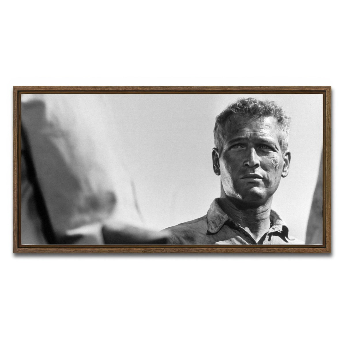 AUTO-MOCKUP WHITE | Cool Hand Luke | 1 Piece | Walnut Framed Canvas | group=2x1