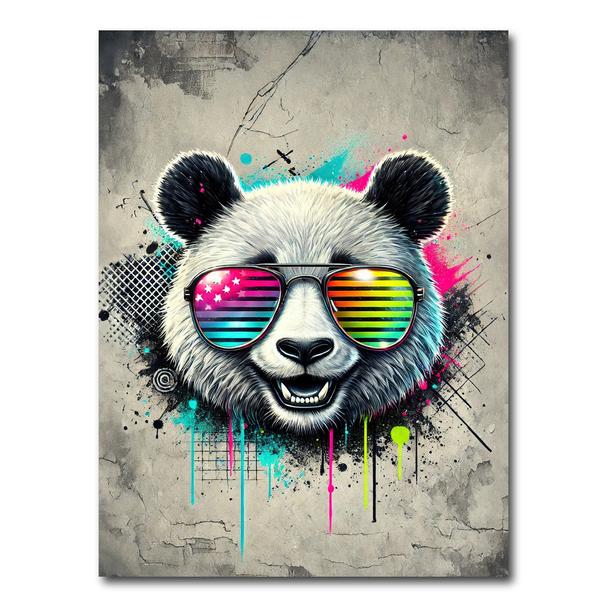 AUTO-MOCKUP WHITE | Cool Panda | 1 Piece | Gallery Wrap Canvas | group=3x4