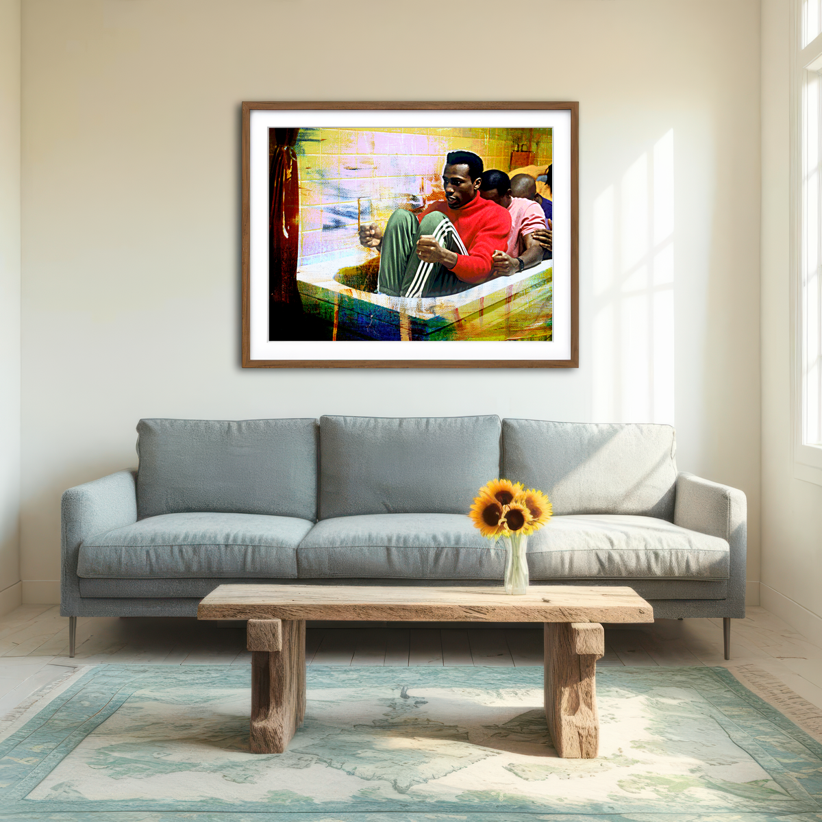 AUTO-MOCKUP ROOM | Cool Runnings Bathtub Wall Art