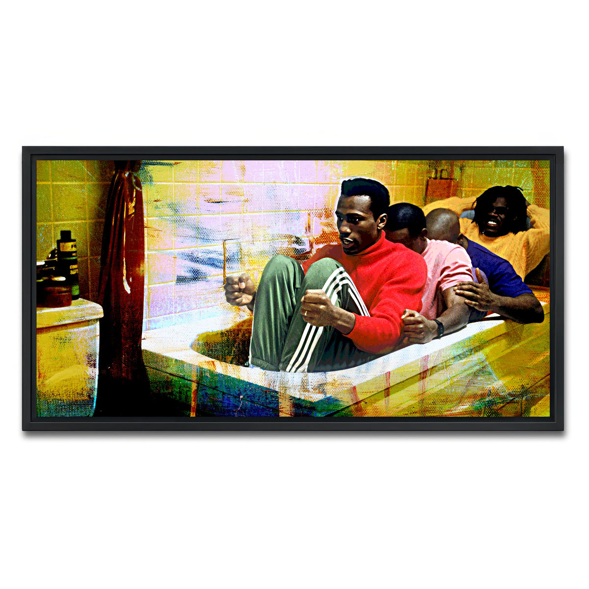 AUTO-MOCKUP WHITE | Cool Runnings Bathtub | 1 Piece | Black Framed Canvas | group=2x1