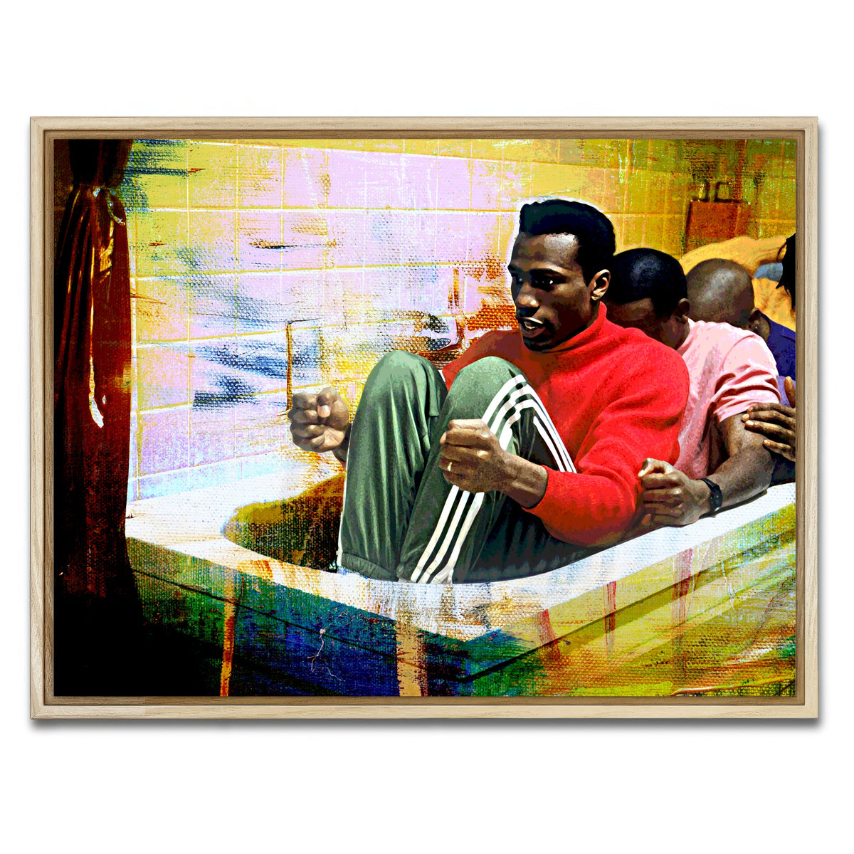 AUTO-MOCKUP WHITE | Cool Runnings Bathtub | 1 Piece | Natural Framed Canvas | group=4x3