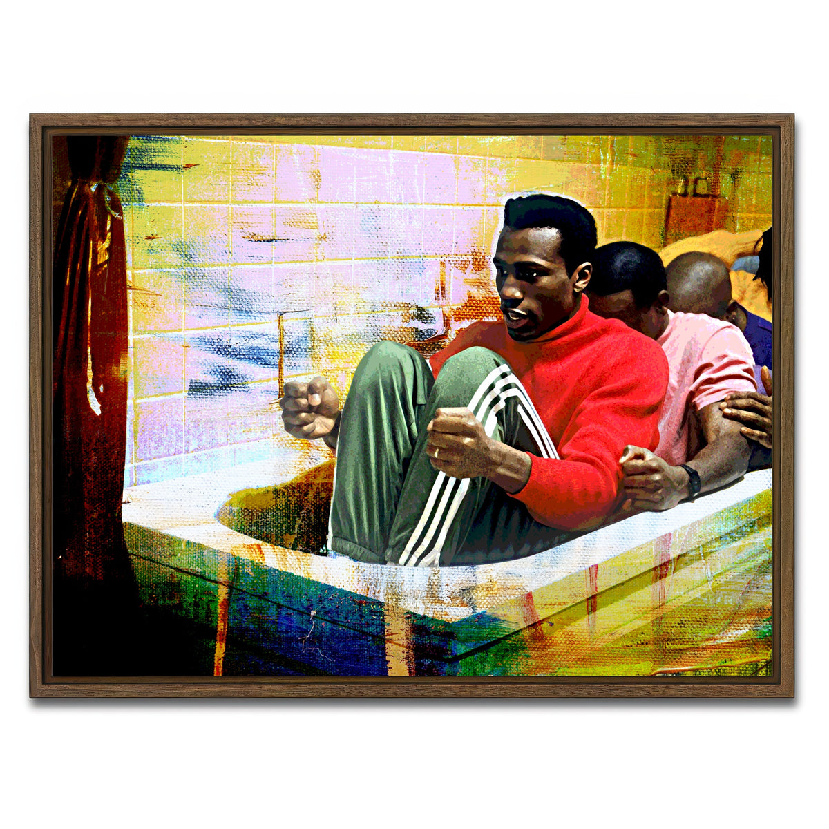 AUTO-MOCKUP WHITE | Cool Runnings Bathtub | 1 Piece | Walnut Framed Canvas | group=4x3
