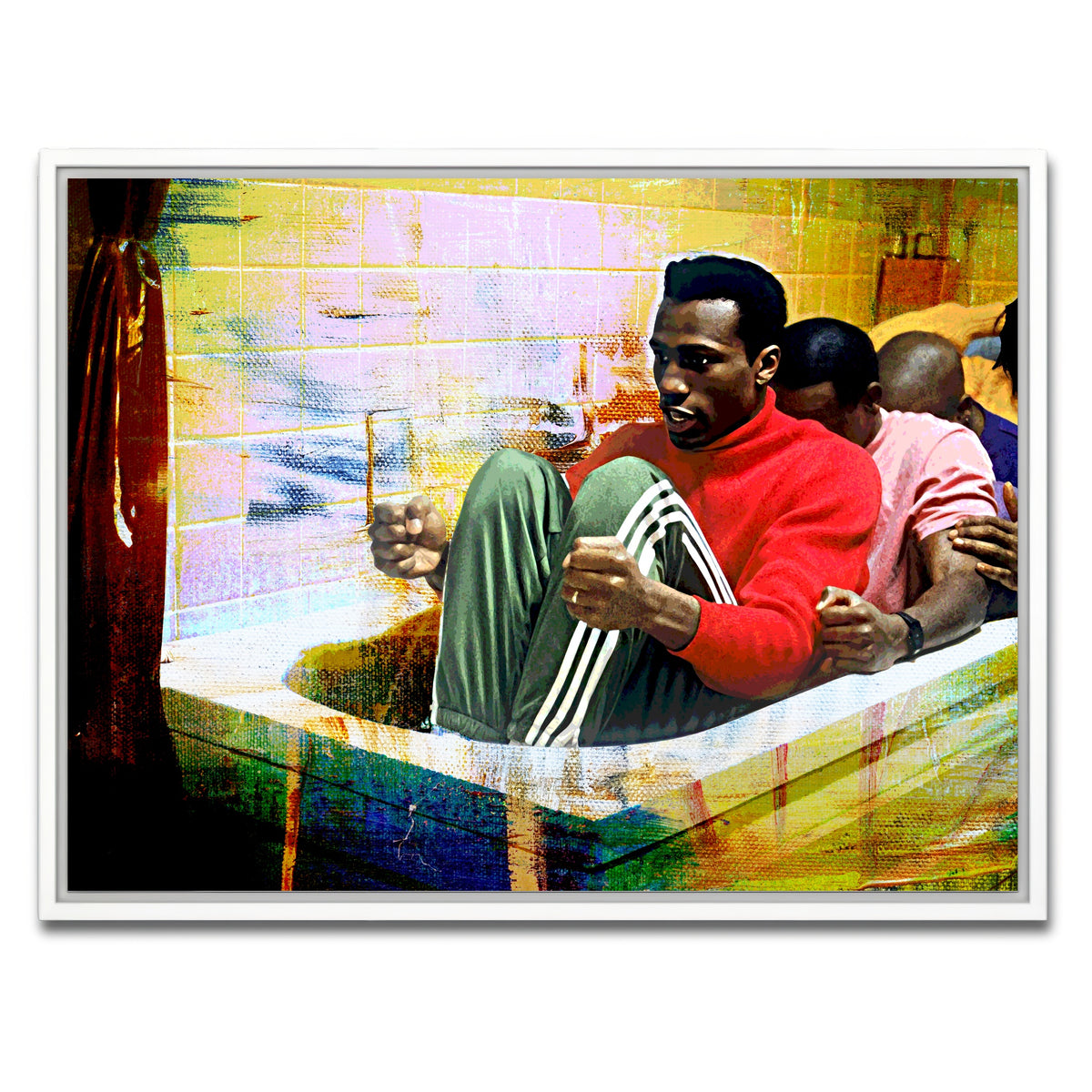 AUTO-MOCKUP WHITE | Cool Runnings Bathtub | 1 Piece | White Framed Canvas | group=4x3
