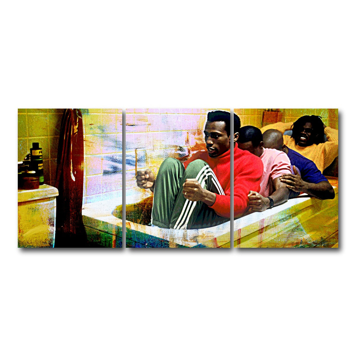 AUTO-MOCKUP WHITE | Cool Runnings Bathtub | 3 Piece | Gallery Wrap Canvas | group=18x24