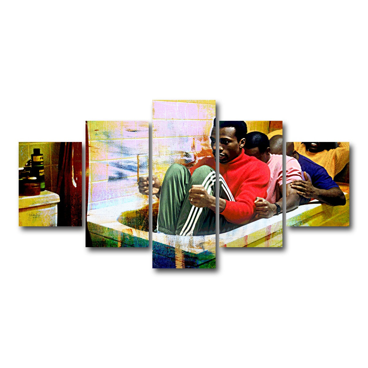 AUTO-MOCKUP WHITE | Cool Runnings Bathtub | 5 Piece | Gallery Wrap Canvas | group=5_short