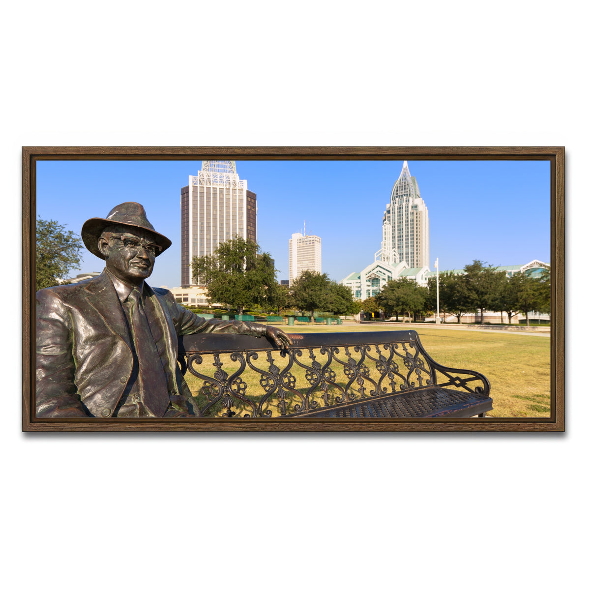 AUTO-MOCKUP WHITE | Cooper Riverside Park | 1 Piece | Walnut Framed Canvas | group=2x1