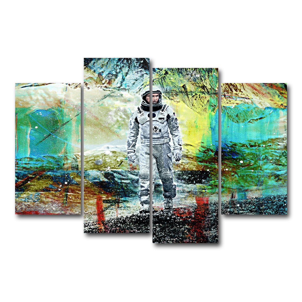 AUTO-MOCKUP WHITE | Cooper Walking | 4 Piece | Gallery Wrap Canvas | group=4_short