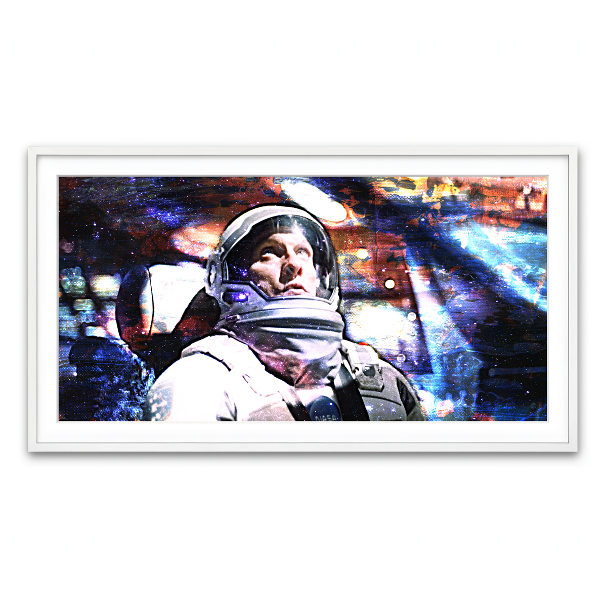 Framed Print 2x1 White