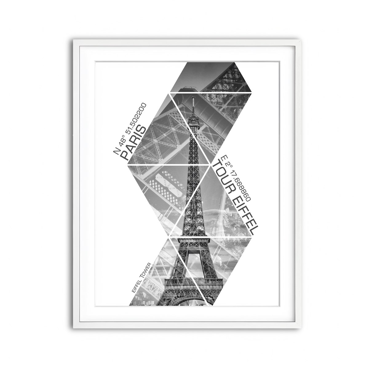 Framed Print 3x4 White